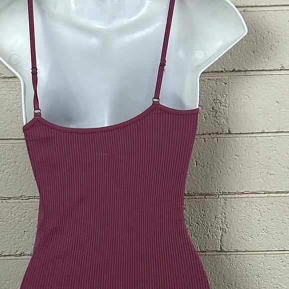 Free People Intimately Come Around Ribbed Cami Tank Top | Mauve Color size XS/S - Picture 8 of 8